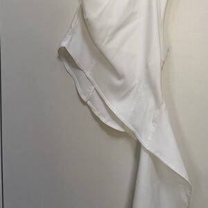 Zara White Asymmetrical Crop Top